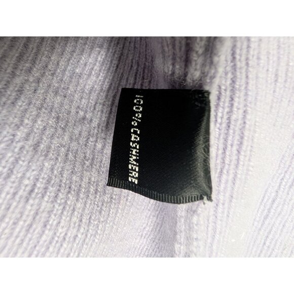 Linda Allard Ellen Tracy Purple Collarless 100% Cashmere Open Cardigan Sz M - Picture 8 of 10